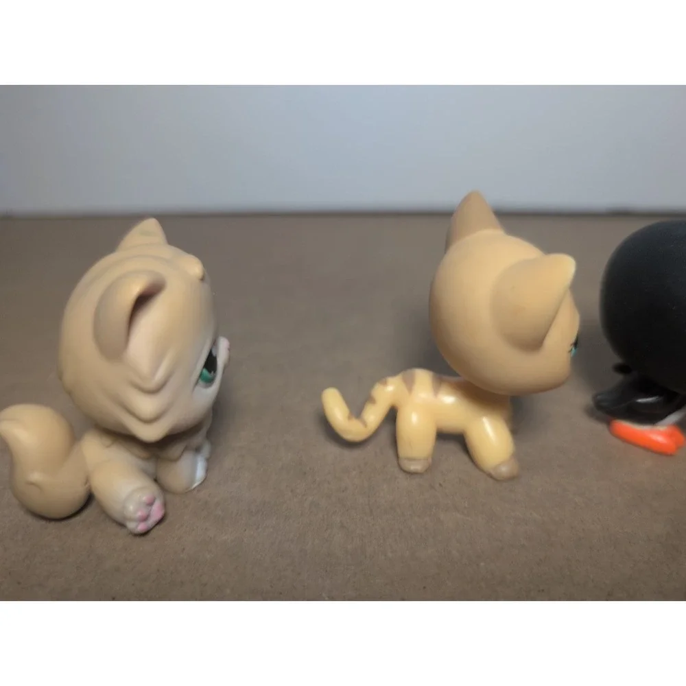 Littlest Pet Shop A Lot Of 5 Five Persian Cat, Short Haired Cat Puffin Dwarf...